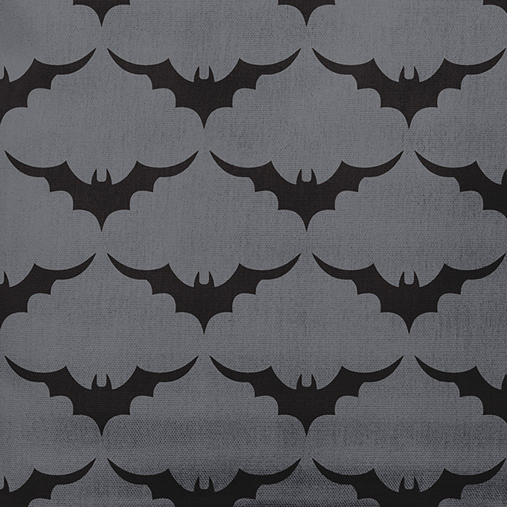18" x 18" Bat Colony Decorative Throw Pillow, Steel Gray