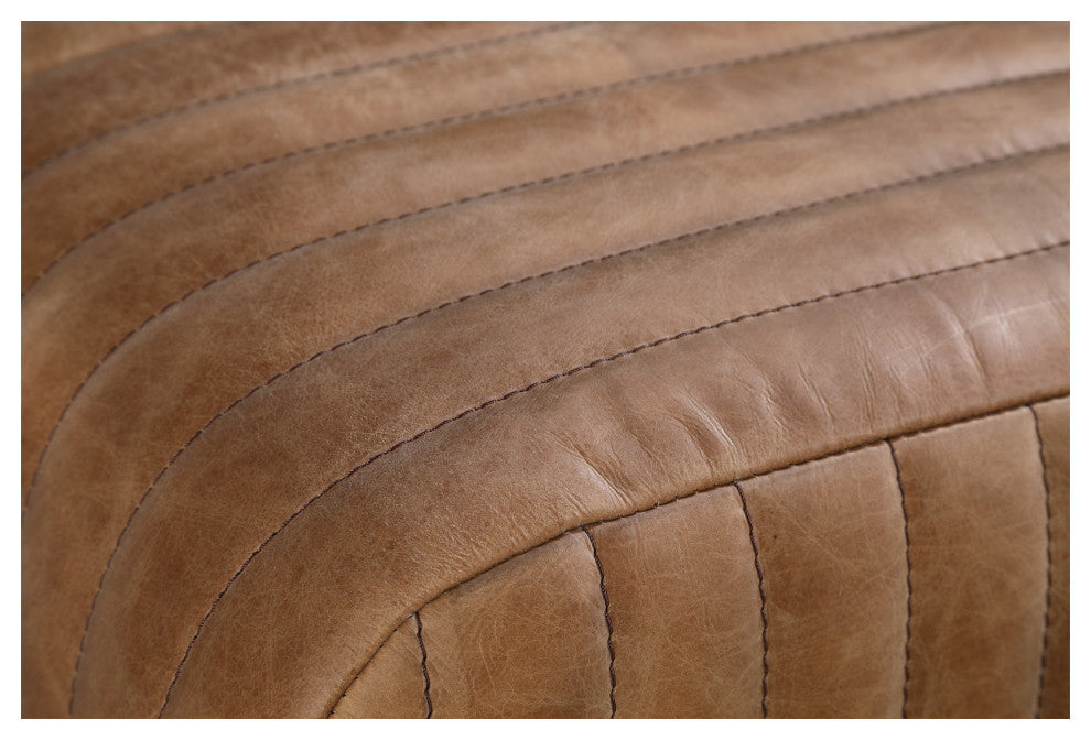 Endora Bench Open Road Brown Leather