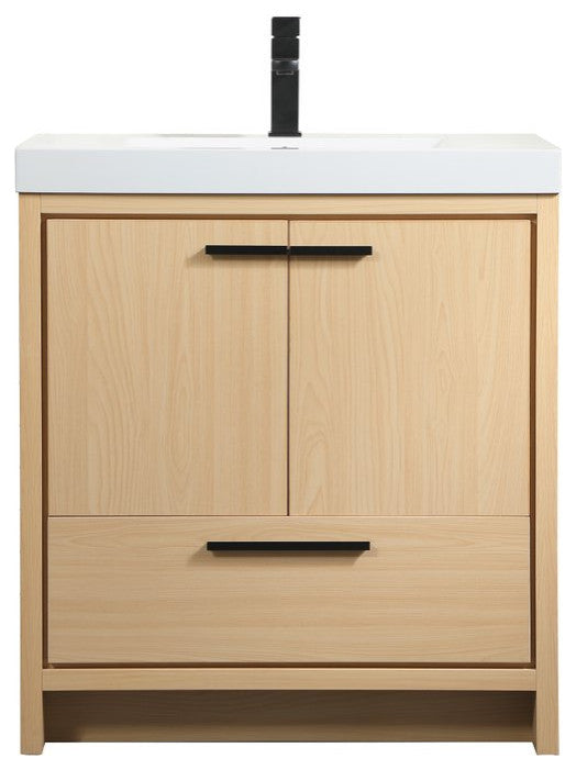 Walker 30" Single Bathroom Vanity, Maple
