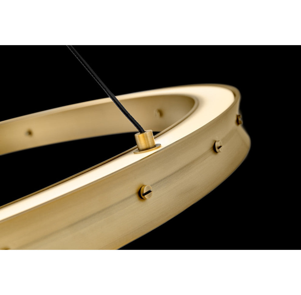 Fredrick Ramond Althea Large Chandelier, Lacquered Brass