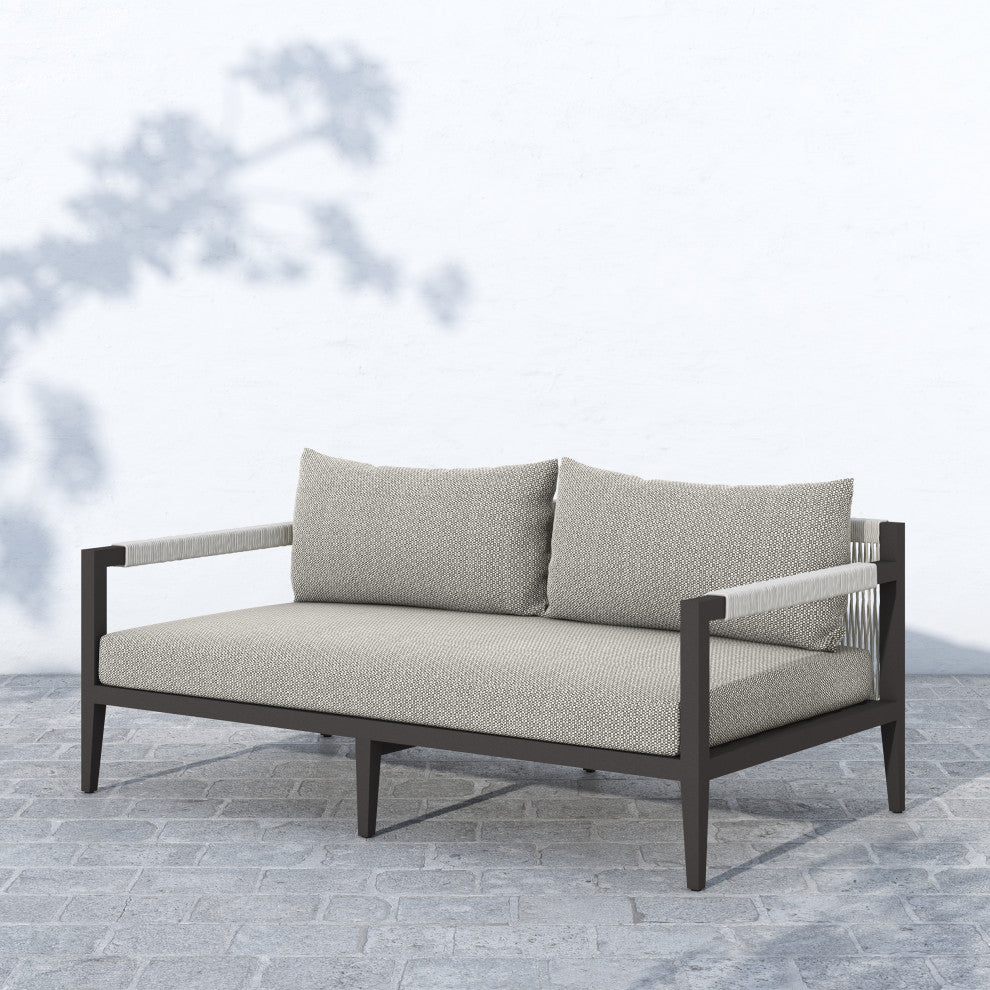 Sherwood Outdoor Sofa-63"-Bronze/Ash