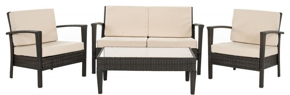 Safavieh Piscataway 4-Piece Set, Brown, Beige