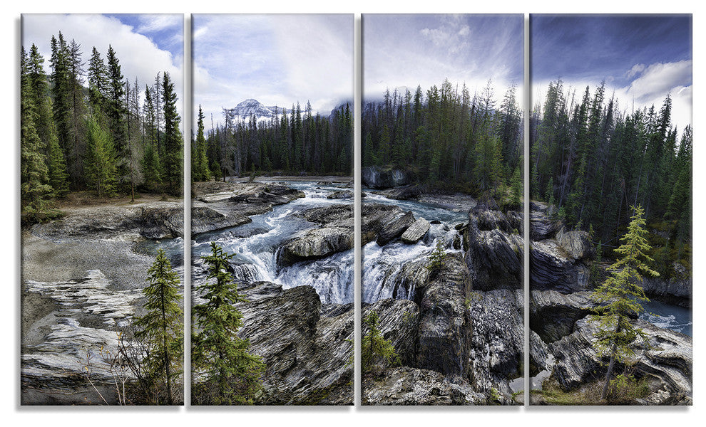 "Natural Bridge in Yoho" Landscape Canvas Print, 4 Panels, 48"x28"