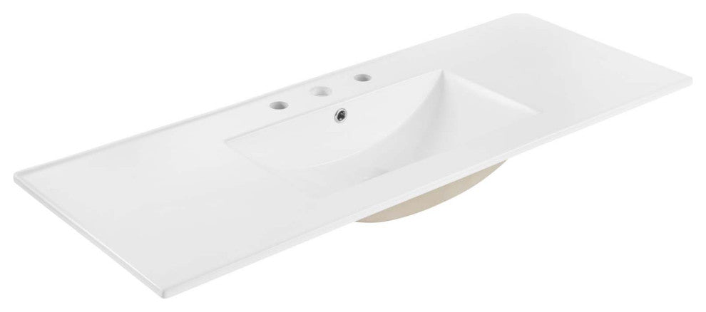 Chaucer 48" Single Sink Bathroom Vanity - Black White