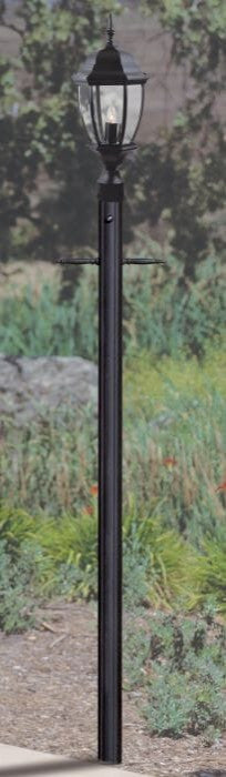 Textured Black 84" Fluted Direct Burial Photocell Post from the Pad Mounts, Po