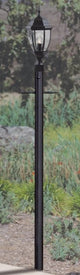 Textured Black 84" Fluted Direct Burial Photocell Post from the Pad Mounts, Po