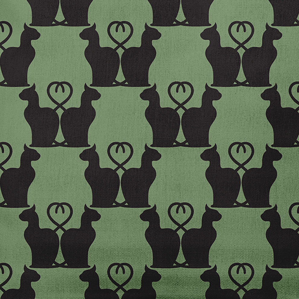 26" x 26" Cat Clowder Decorative Throw Pillow, Sage