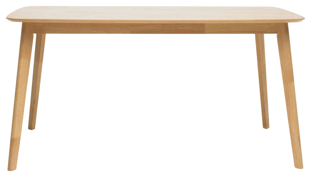 GDF Studio 5-Piece Antonio Mid Century Natural Oak Finished Dining Set, Dark Gray