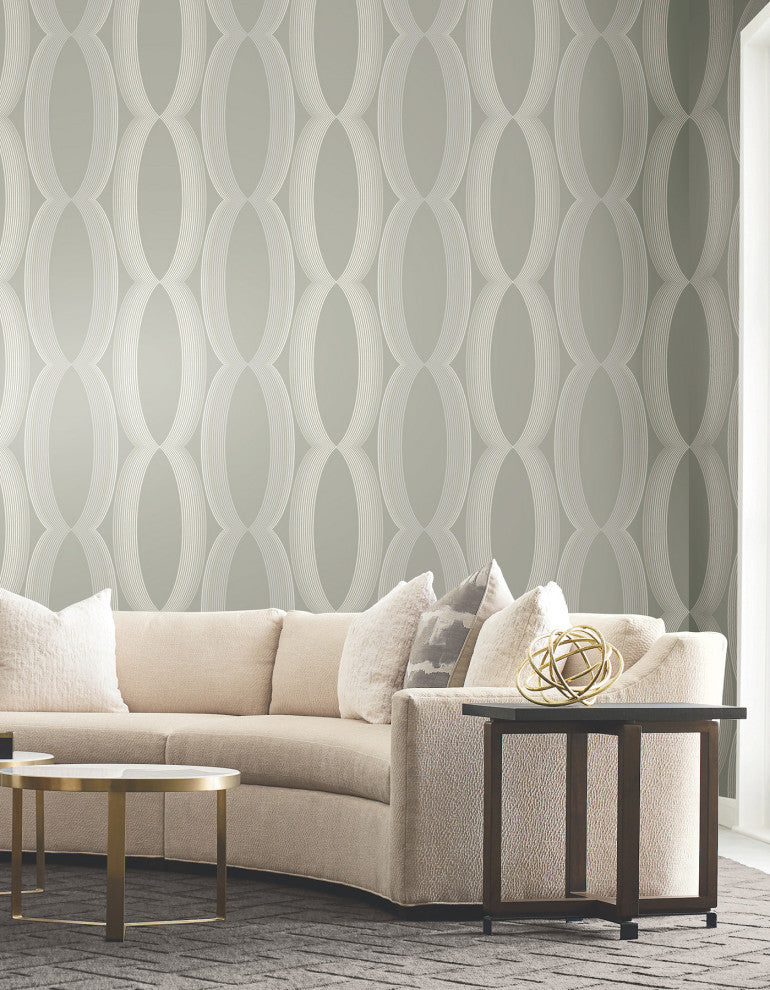Light Neutral Progression Ogee Wallpaper