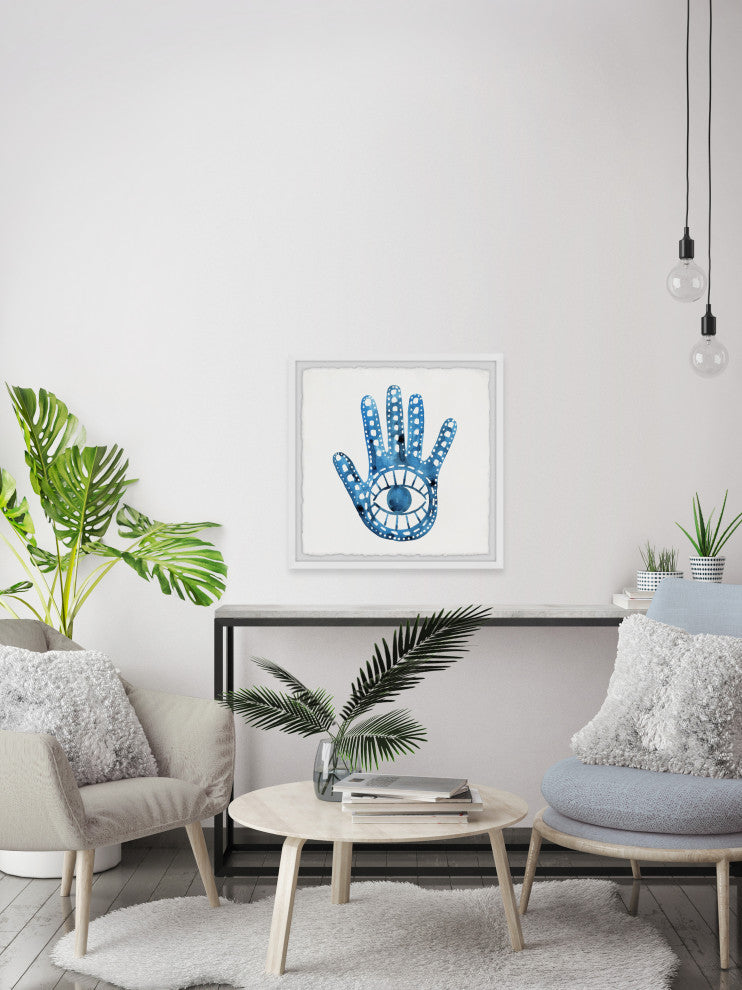 "Hands Off" Framed Painting Print, 18x18