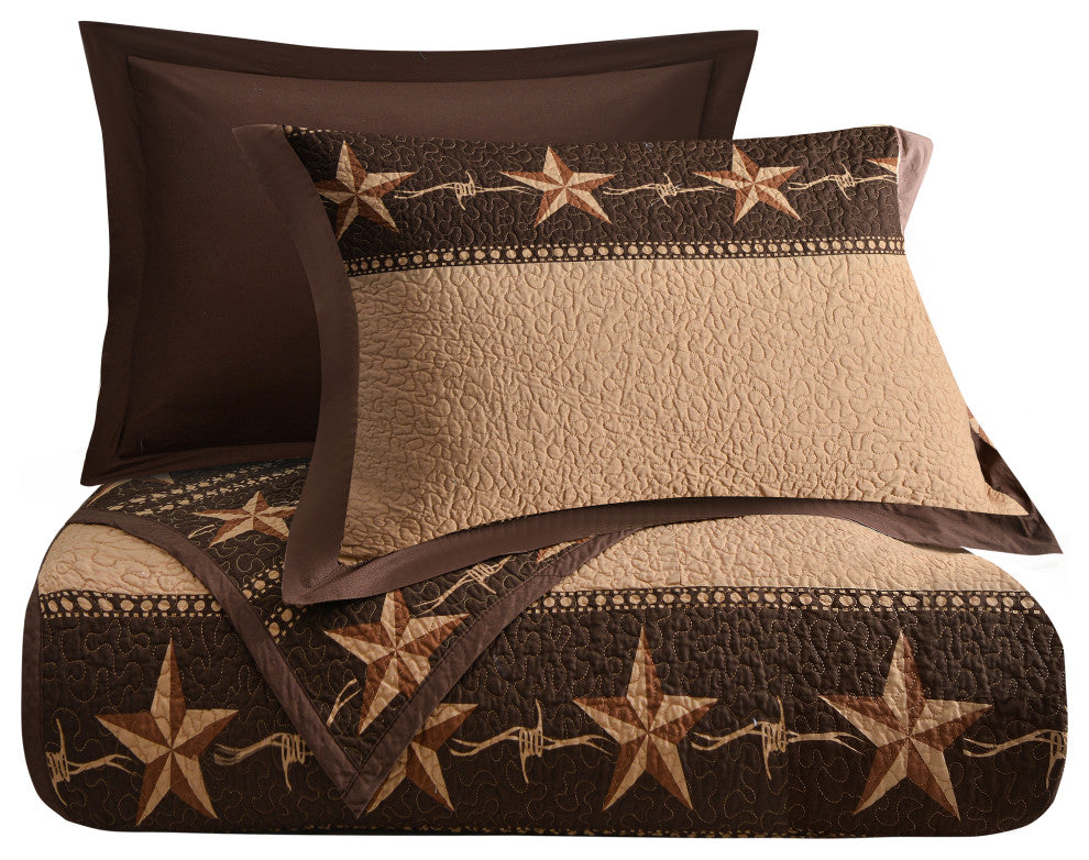 Star Ranch Reversible Quilt Set, 3 Piece, Twin