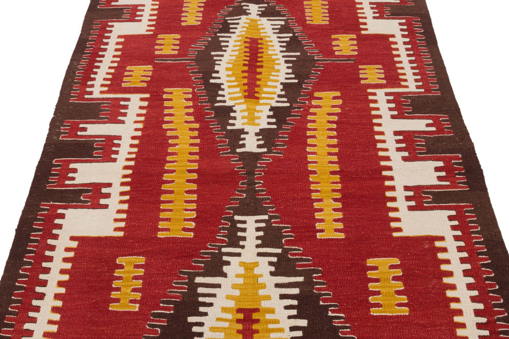 New Handwoven Turkish Kilim Rug 4' x 6', 48 in. x 72 in.