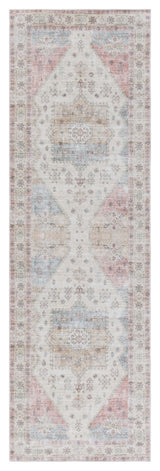 Safavieh Arizona Machine-Washable Collection ARZ229 Rug, Olive/Red, 2'6"x8'