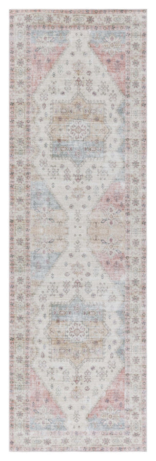 Safavieh Arizona Machine-Washable Collection ARZ229 Rug, Olive/Red, 2'6"x8'