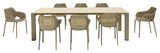 Air XL Extension Dining Set 9-Piece Dove Gray