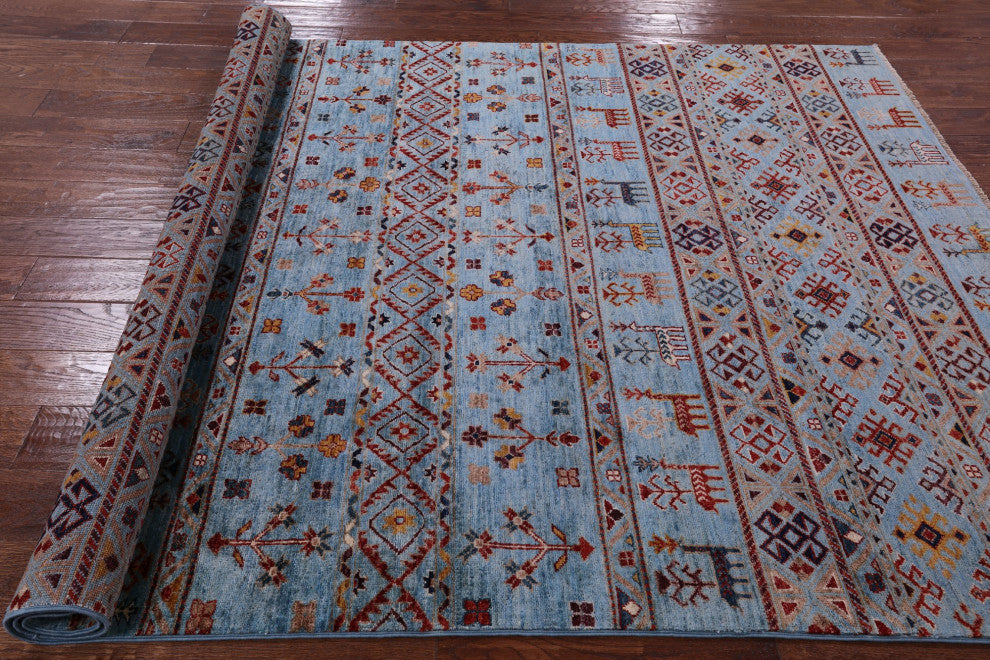 5' 8" X 7' 11" Tribal Persian Gabbeh Handmade Wool Rug Q5446