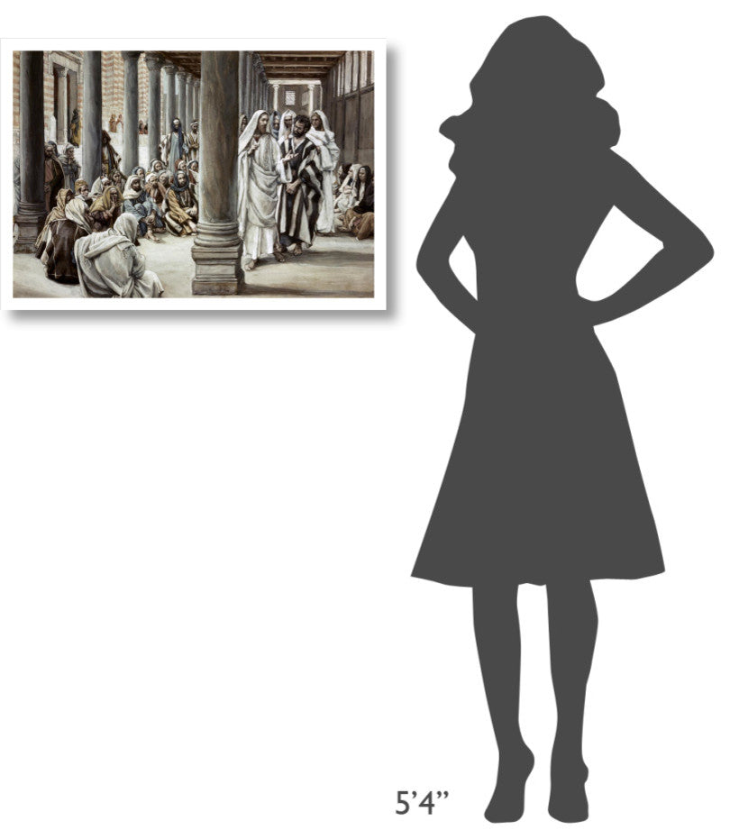 "Jesus Walking On Solomon's Porch" Digital Paper Print by James Tissot, 32"x23"