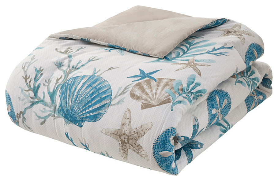 Madison Park Pebble Beach Coastal 7-Piece Cotton Sateen Comforter Set