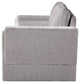 Madeline Chenille Fabric Upholstered Chair, Grey, Loveseat
