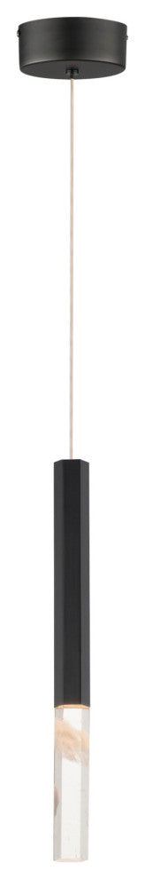 ET2 E11020-95 Diaphane 16" Tall LED Mini Pendant - Black