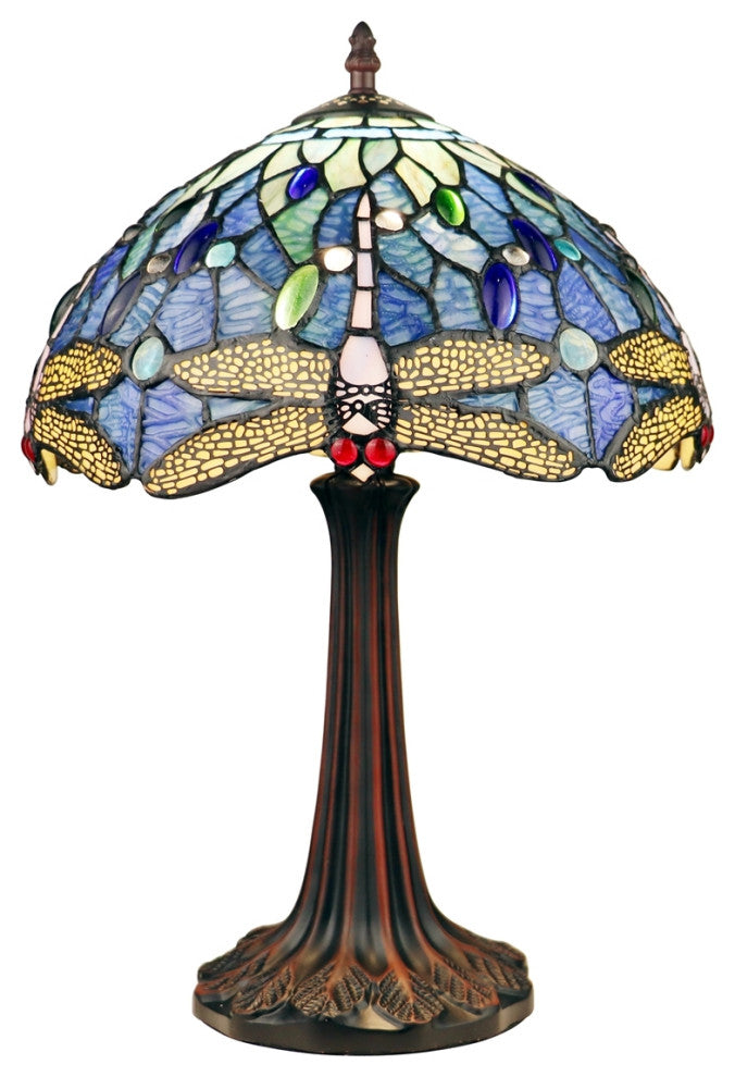 Chloe Lighting Sunniva Dragonfly-Style Dark Bronze 1 Light Table Lamp 12" Wide