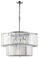 Safavieh Couture Viviann Crystal 2 Tier Chandelier, Chrome/Clear