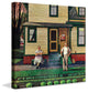 "Tending the Garden" Painting Print on Canvas by Stevan Dohanos