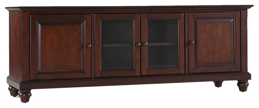Cambridge 60" Low Profile TV Stand, Vintage Mahogany Finish