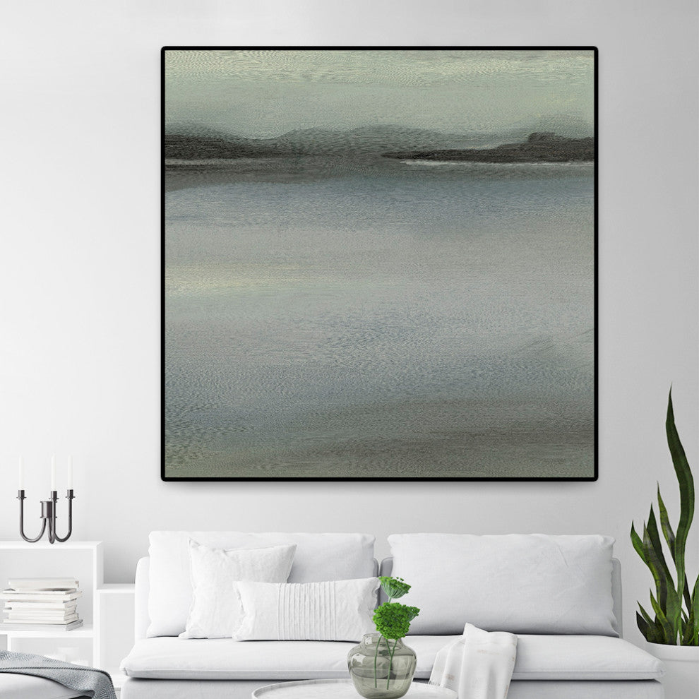 "Abstract Horizon V" Oversized Framed Canvas, 45" x 45"