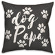 Dog Papa Paws 18x18 Spun Poly Pillow