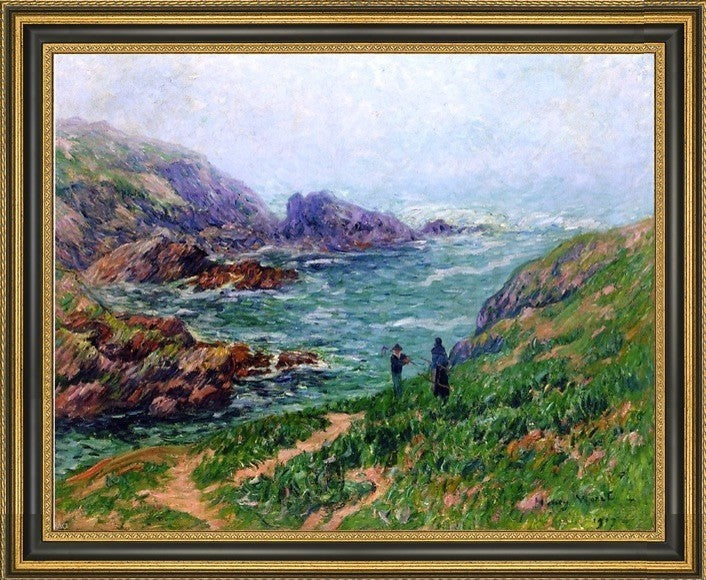 Henri Moret Foggy Weather, BrittanyFramed Premium Canvas Print, 16"x20"