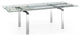 Casabianca Home Cloud Stainless Steel Extendable Dining Table