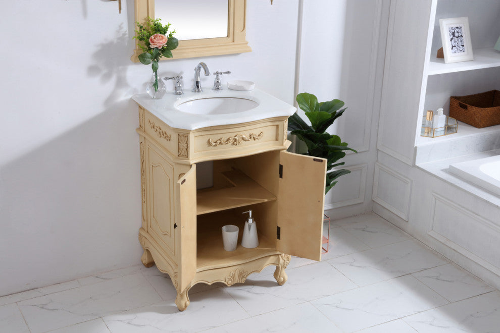 27" Single Bathroom Vanity, Vintage Mint