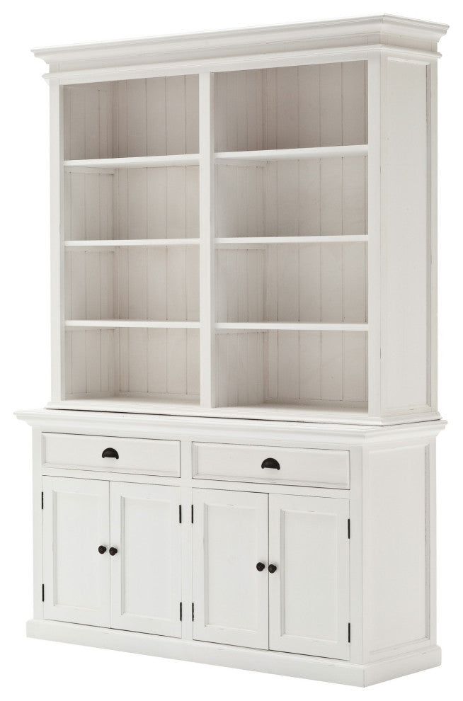 Classic White Hutch Bookcase Unit