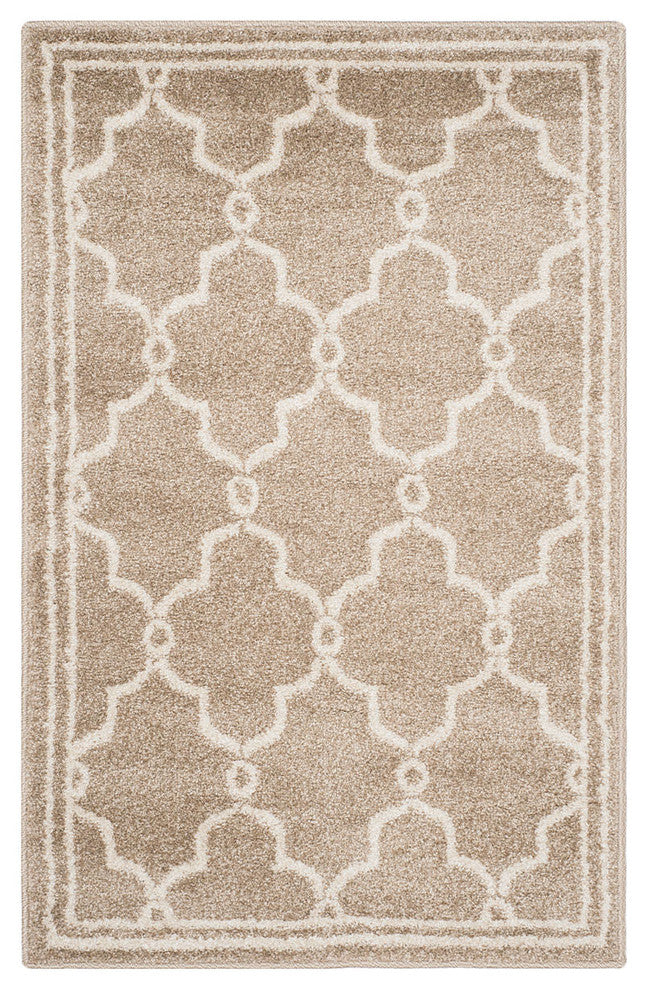 Safavieh Amherst Amt414S Geometric Outdoor Rug, Wheat/Beige, 11'0"x16'0"