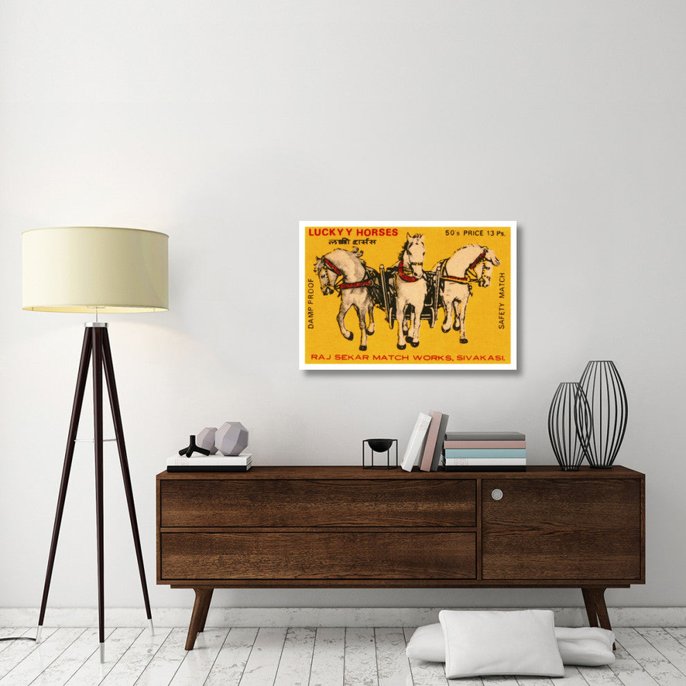 "Lucky Horses Matches" Digital Paper Print by Phillumenart, 38"x26"