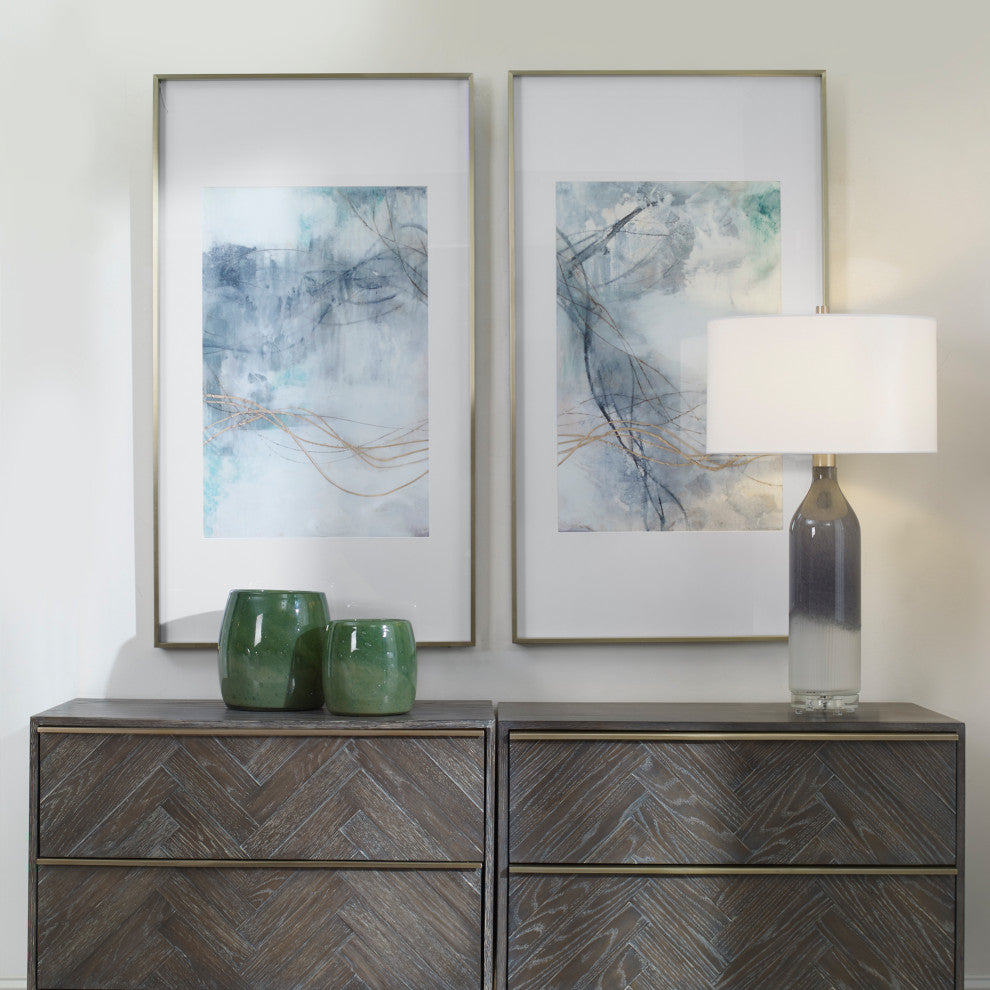 Uttermost Undulating Oro Abstract prints, 2-Piece Set