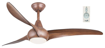 Minka Aire Light Wave 52" Ceiling Fan With Remote Control, Distressed Koa