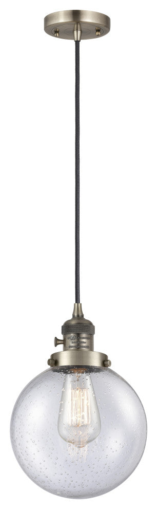 Innovations 201CSW-AB-G204-8-LED 1 Light Pendant, Switch, Antique Brass