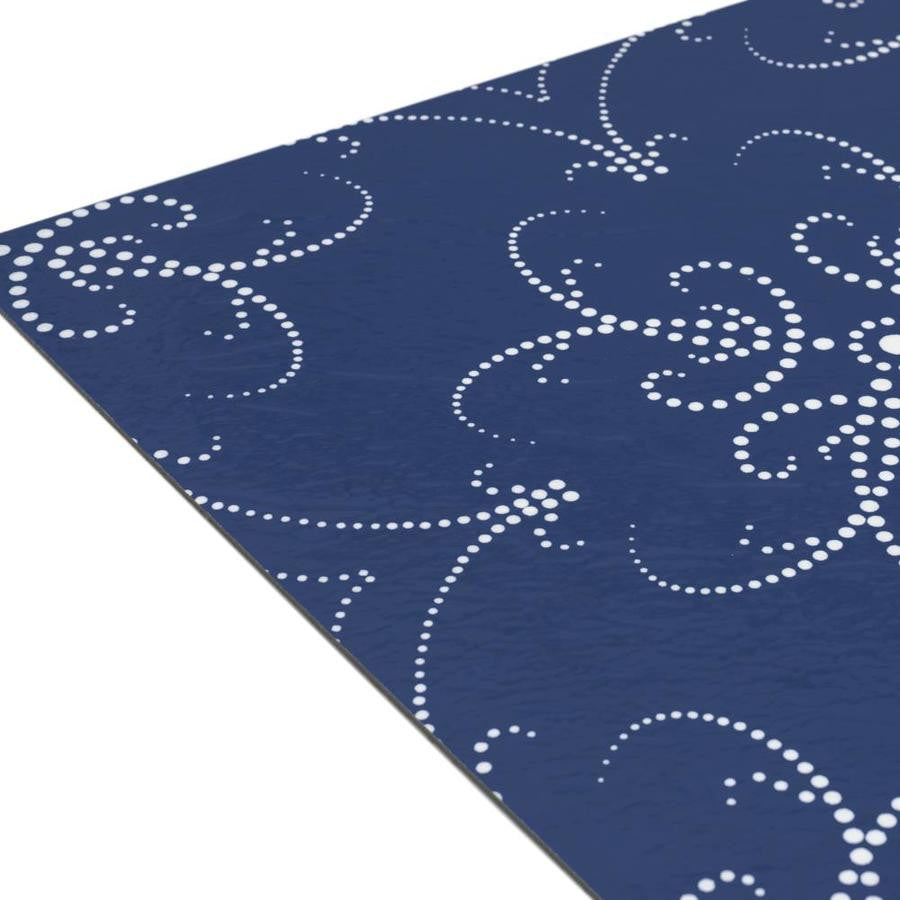 Achim Home Furnishing Retro 12" x 12" Self Adhesive Floor Tiles Navy Pearl 20 T