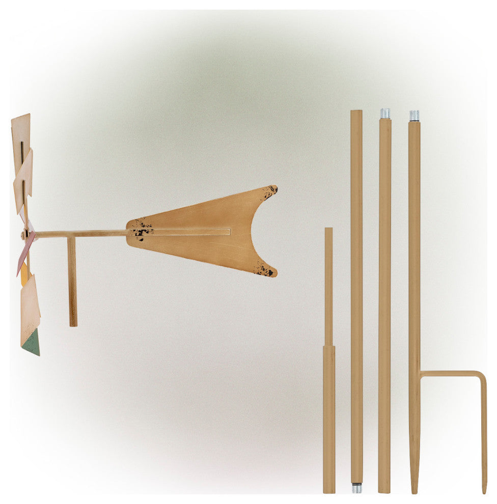 Metal Windmill Stake, Multicolor, 52"