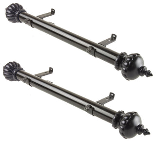 Nadia 1.5" Side Curtain Rod, Satin Nickel, 24"