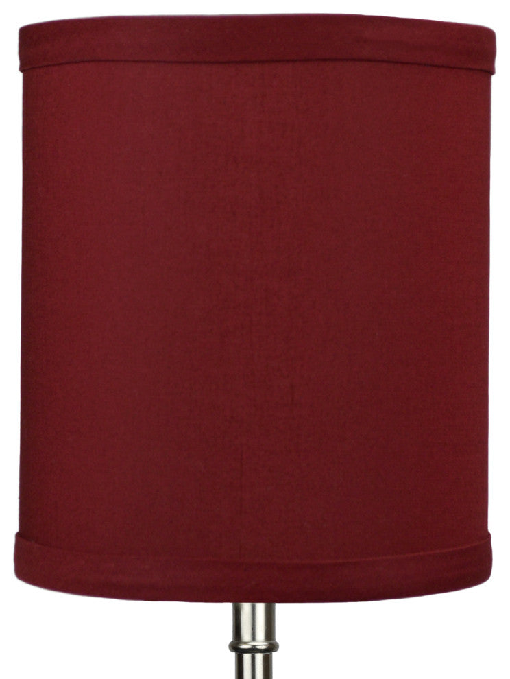 Fenchel Shades 6"x6"x7" Spider Attachment Drum Lamp Shade, Linen Brick