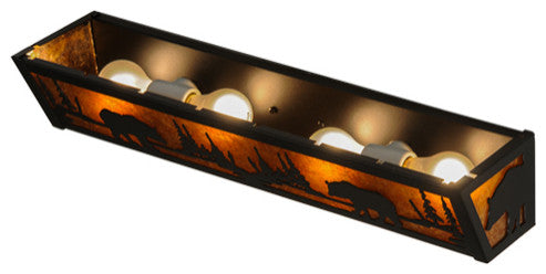 24"W Bear At Lake Vanity Light