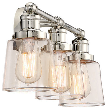 Quoizel UNI8603PK Three Light Bath Fixture Union Polished Nickel