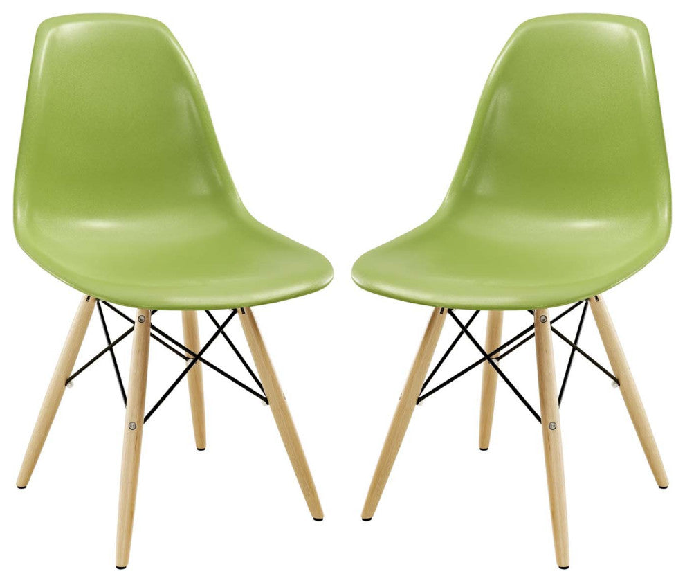Pyramid Dining Side Chairs Set of 2-Light Green