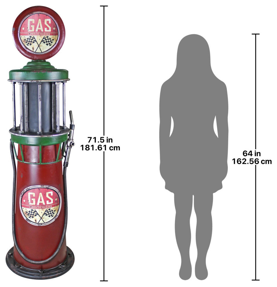 Service Station Visible Gas Pump Statue