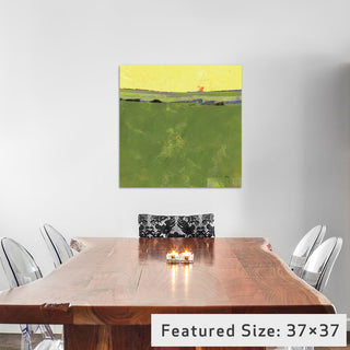 "Hot Sky Over Lazy Fields" by Paul Bailey, 18x18x1.5