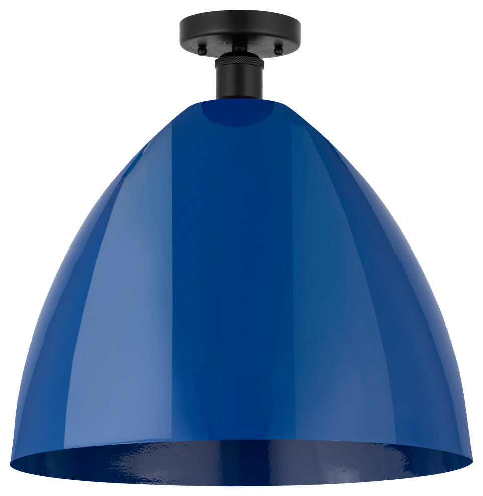 Innovations 616-1F-BK-MBD-16-BL 1 Light Semi-Flush Mount, Matte Black