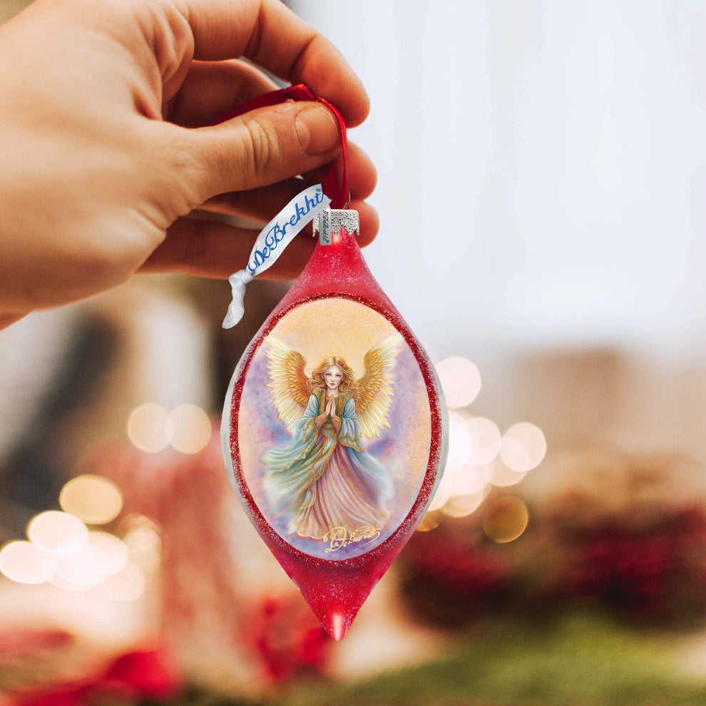Angel Drop Glass Ornament Nativity Holiday Decor